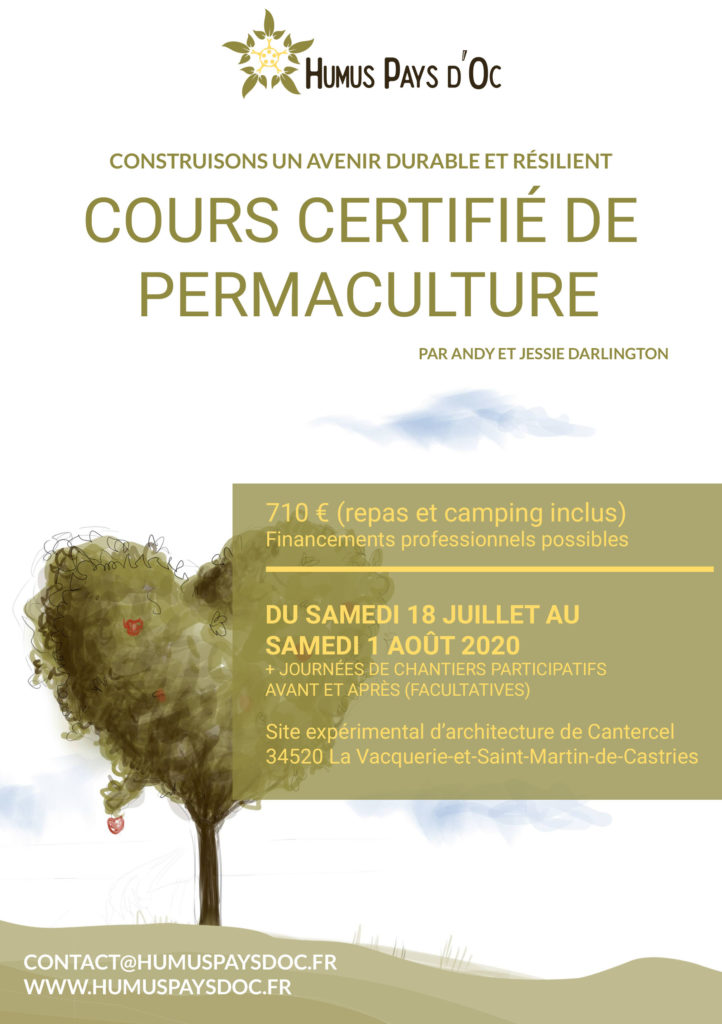 Cours certifié de permaculture 2020